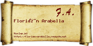 Florián Arabella névjegykártya
